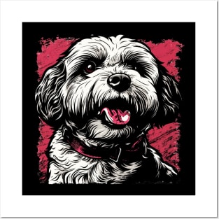 Retro Art Maltipoo Dog Lover Posters and Art